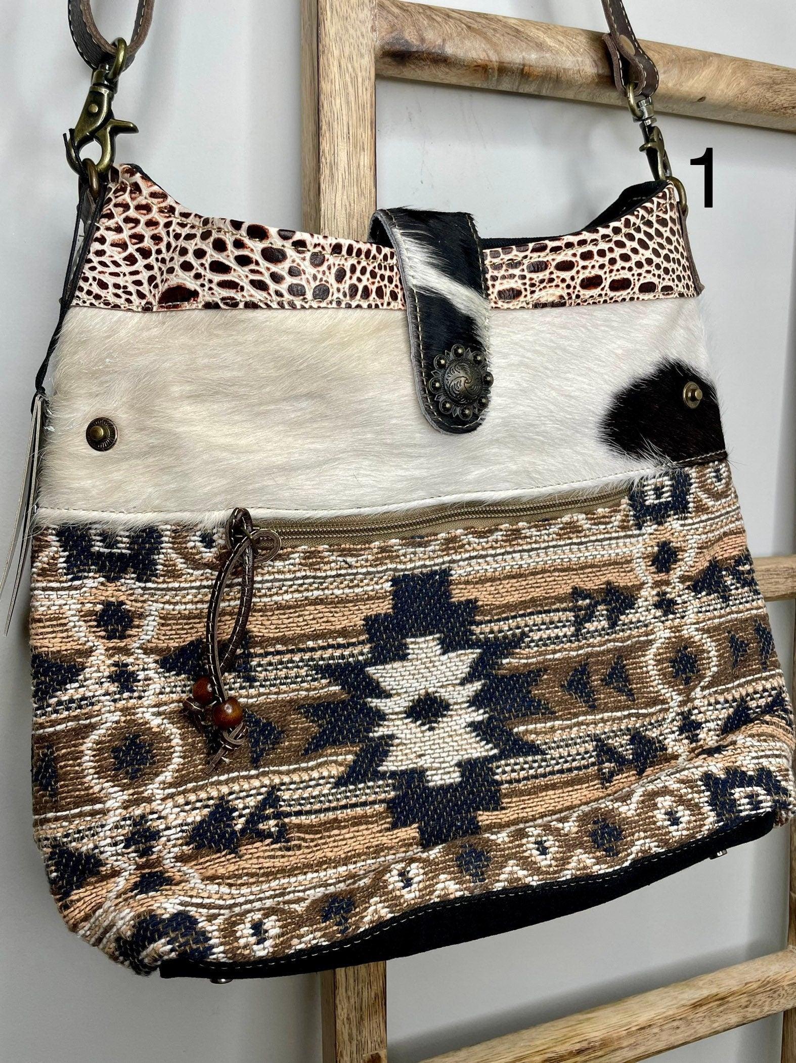 Myra Rug & Hairon Flap Messenger Bag