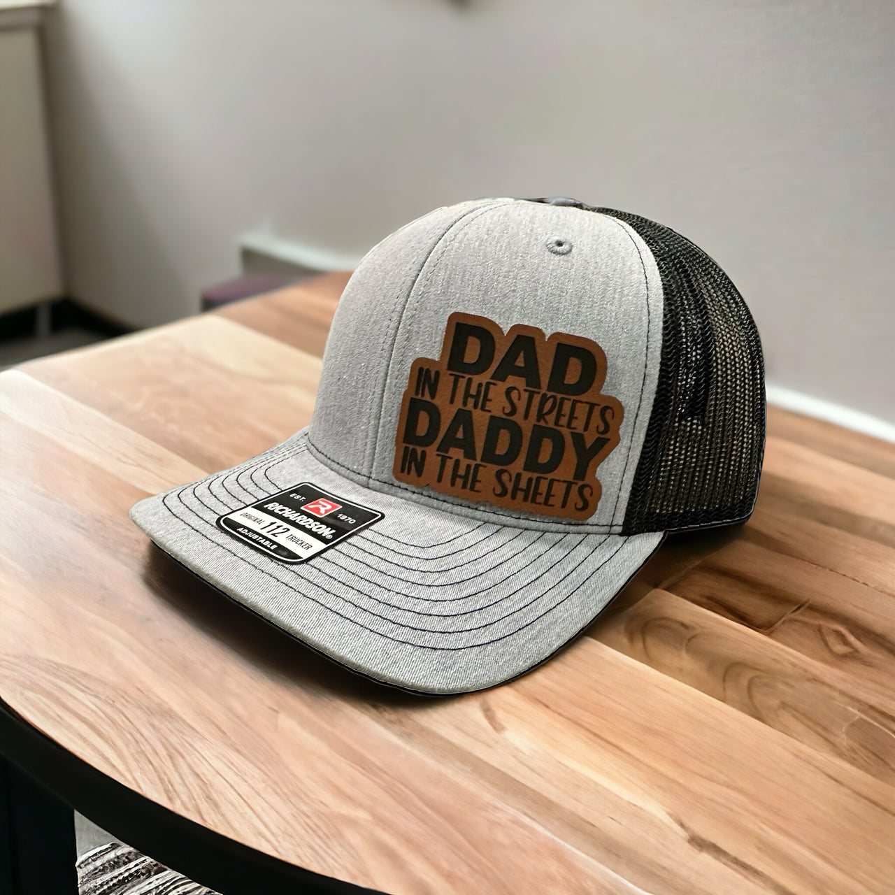 Stylish Richardson Dad Hat with Leather Patch - Dad in the Streets, Daddy in the Sheets