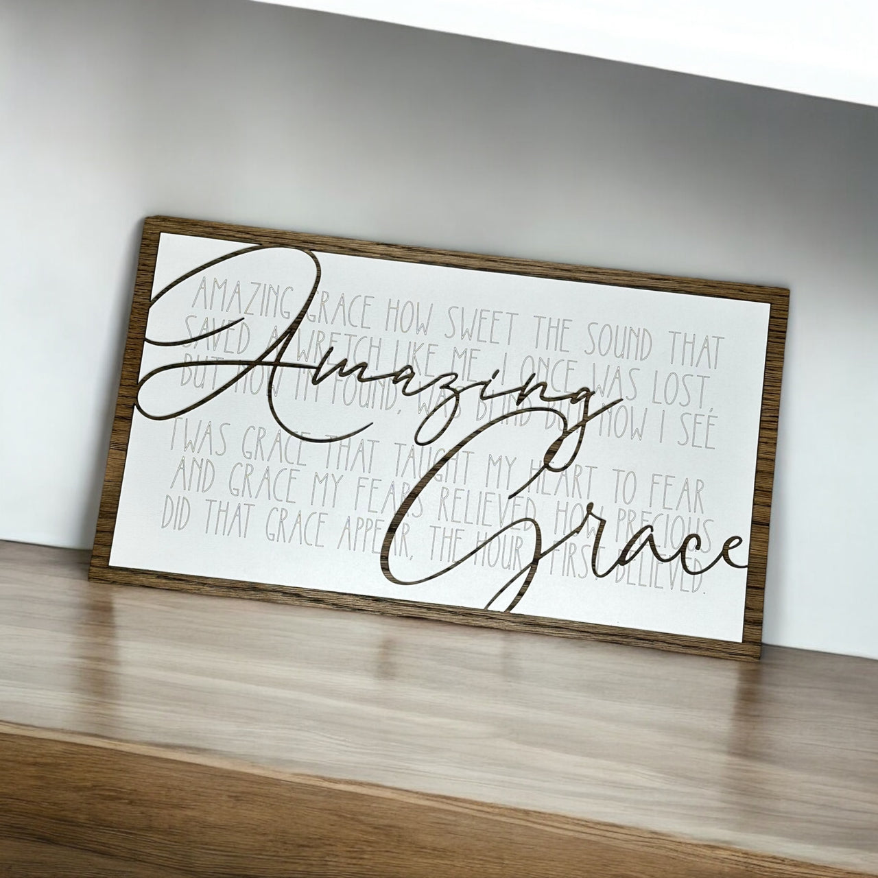 Handcrafted Wooden Sign - "Amazing Grace"