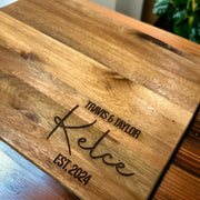 Personalized cutting board, cutting board gift, wedding and anniversary gift - Coastal Chaos LLC