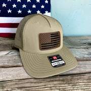 Richardson American Flag Leather Patch Hat - Coastal Chaos LLC