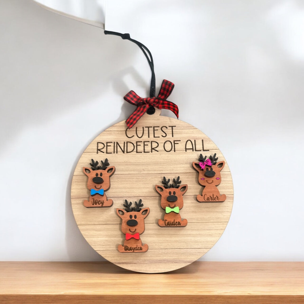 Cutest reindeer of all ornament, Grandparent ornament, custom wooden ornament, grandparent gift, family ornaments, personalized ornament, reindeer ornament