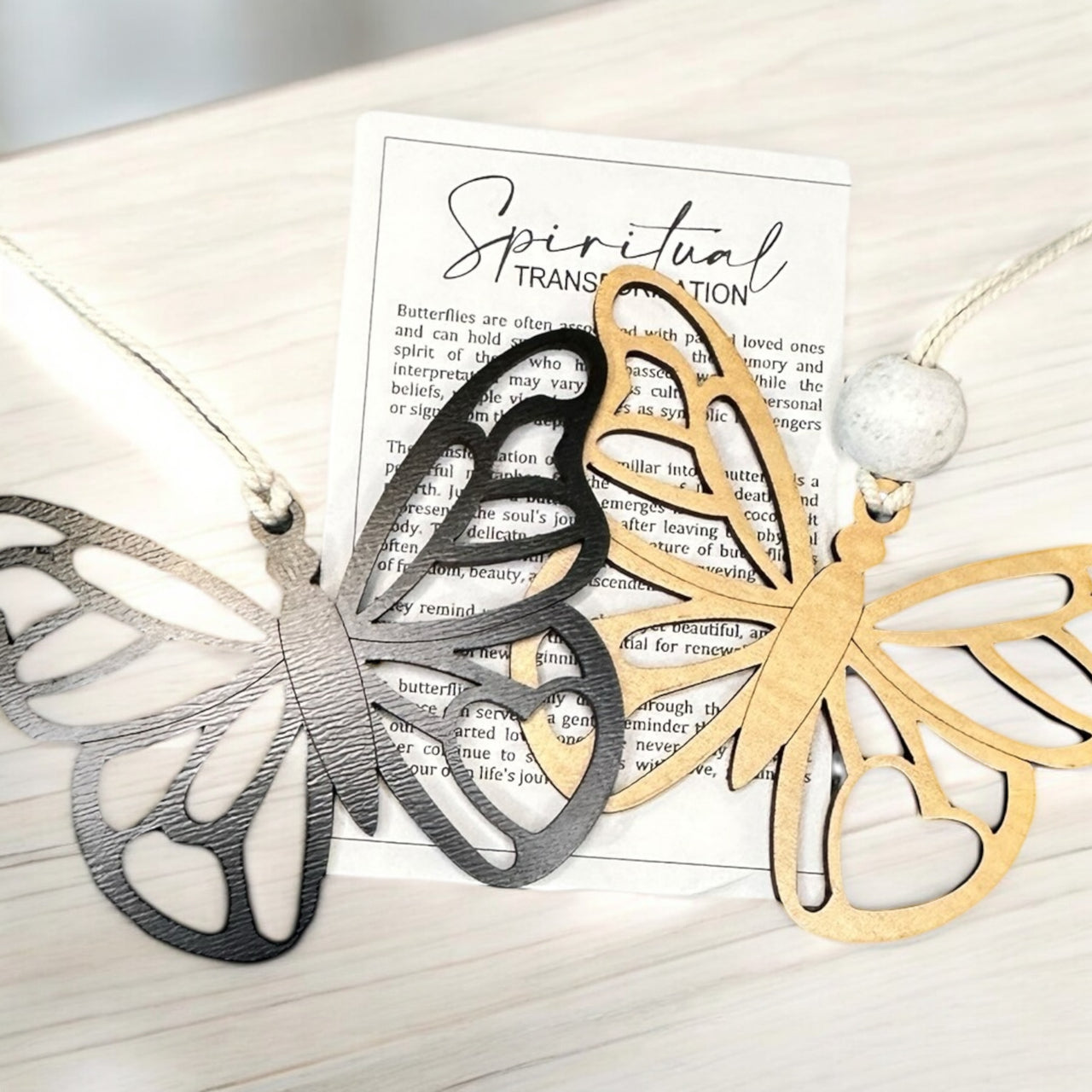 Handcrafted Wooden Butterfly Car Charms