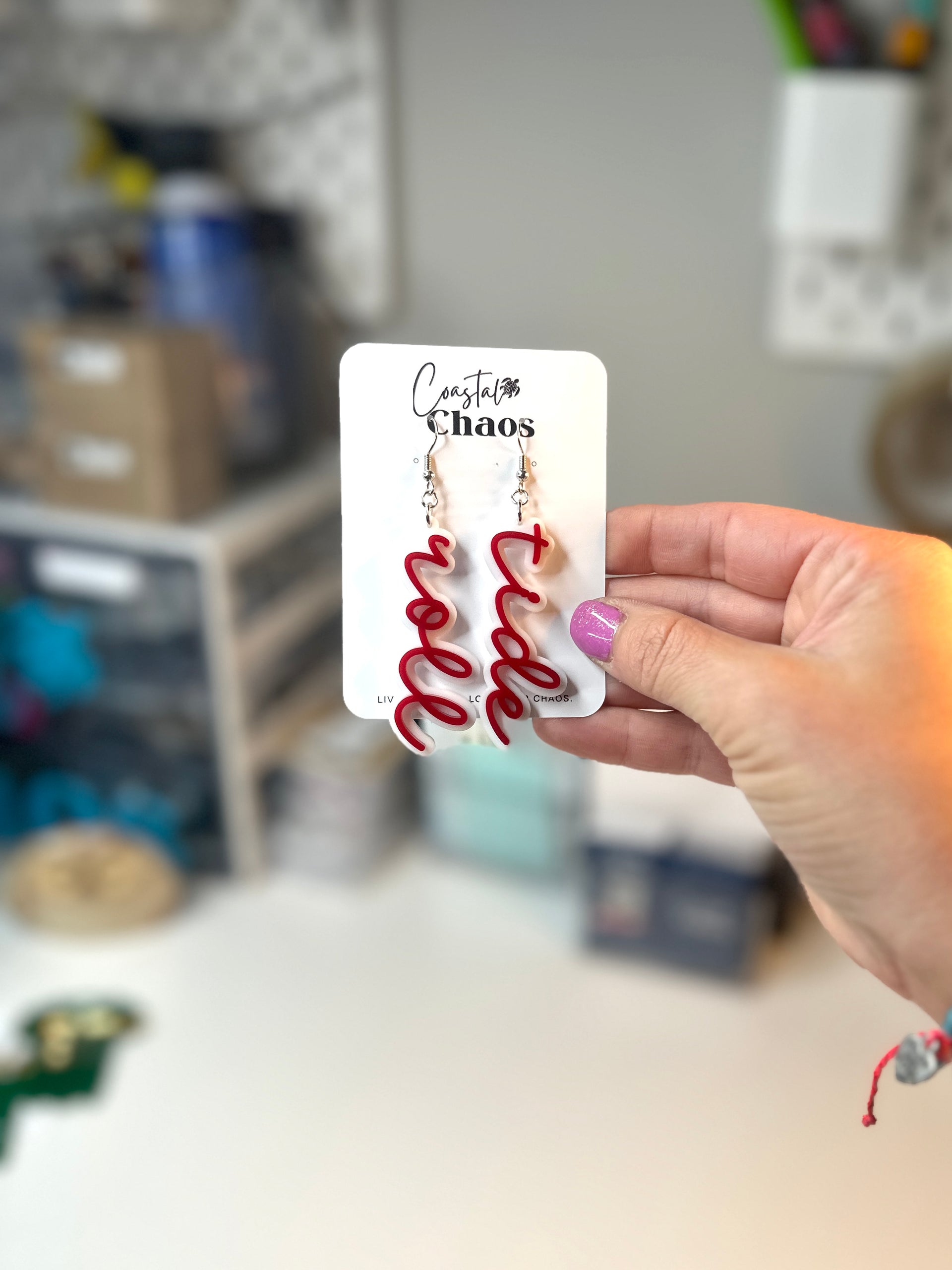 Team spirit earrings, college team earrings, sports earrings - Coastal Chaos LLC