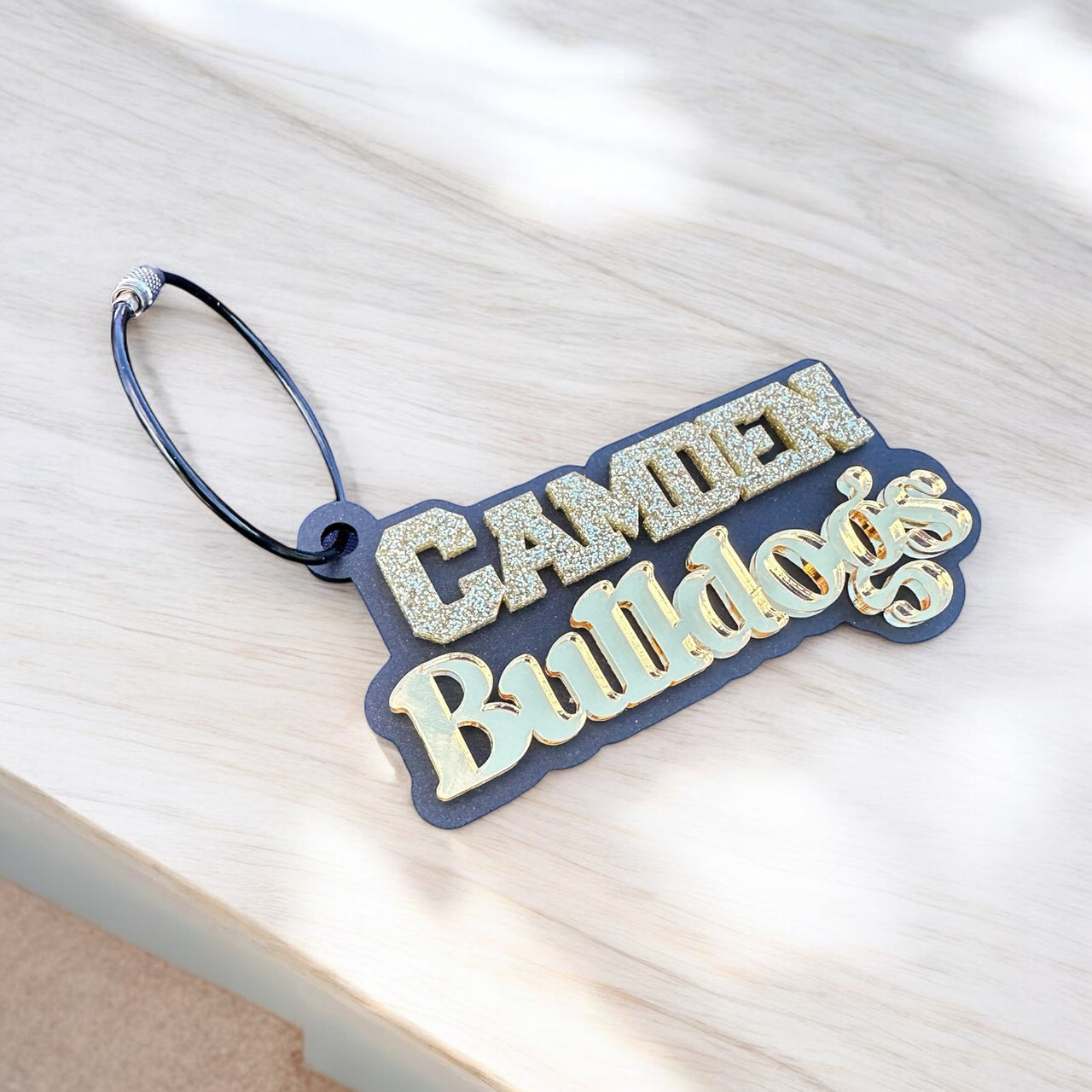 Camden Bulldogs Keychain, High School Keychain, Mascot Keychain, Sports Keychain