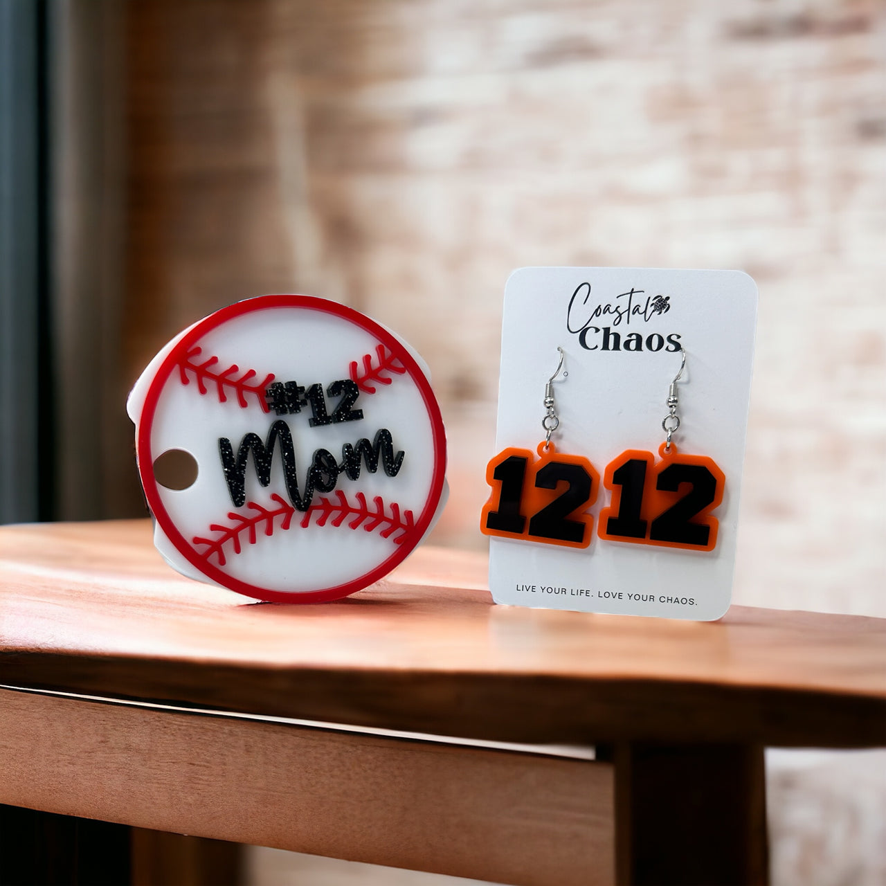 Baseball H2.0 version topper, acrylic name plate 30 or 40 oz - Coastal Chaos LLC