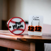 Baseball H2.0 version topper, acrylic name plate 30 or 40 oz - Coastal Chaos LLC