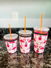 Cold coffee holder - flamingo - Coastal Chaos LLC