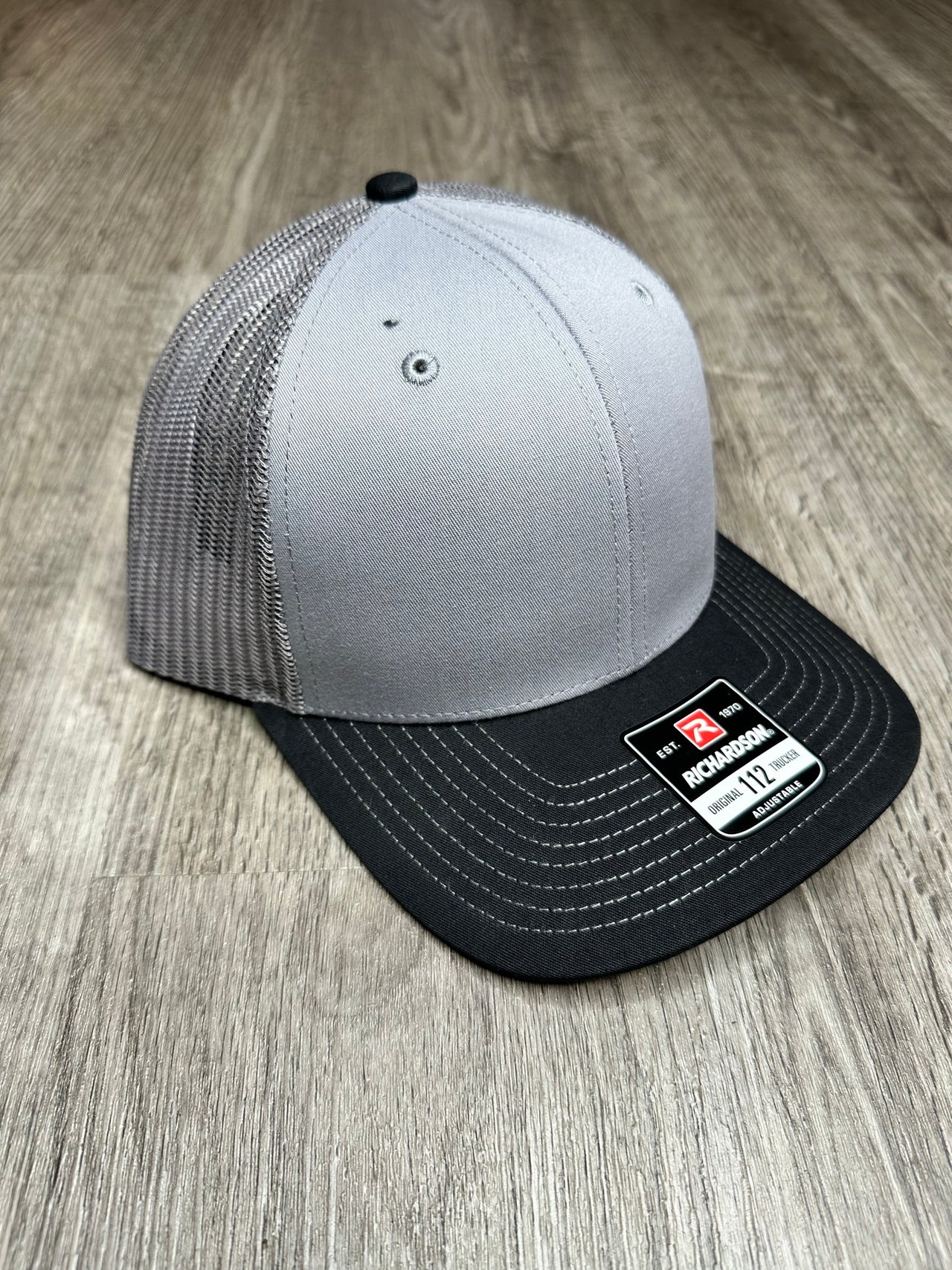 Freedom Gray with black bill and gray back Richardson hat, baseball hat, men, trucker hat, Richardson, patches, leather, gifts, cap, America, Freedom - Coastal Chaos LLC