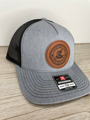 Freedom Gray with black bill and gray back Richardson hat, baseball hat, men, trucker hat, Richardson, patches, leather, gifts, cap, America, Freedom - Coastal Chaos LLC