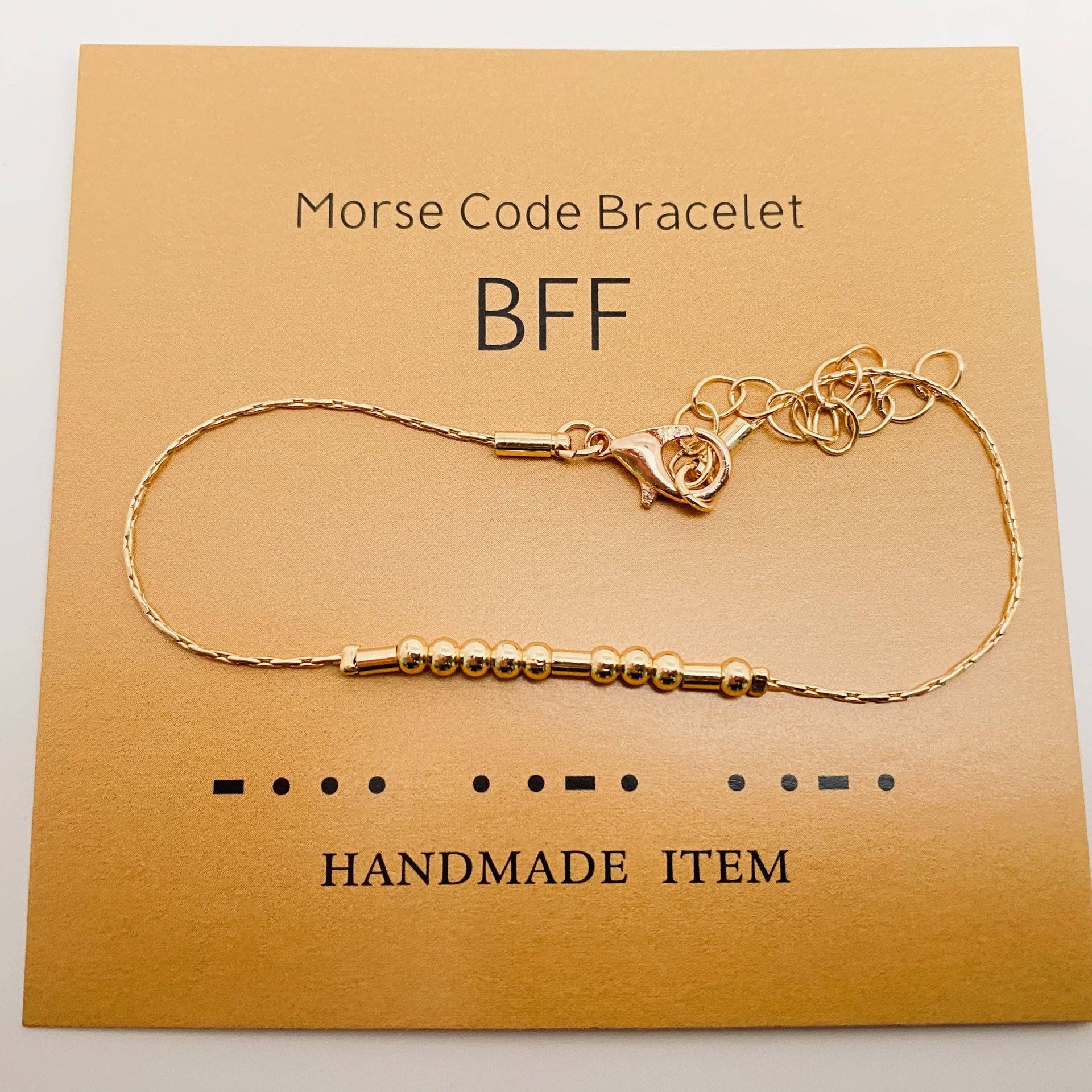 Handmade Golden Morse Code Bracelet - Coastal Chaos LLC