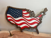 US shape American Flag Freedom Home Decor Men Women - Coastal Chaos LLC