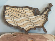 US shape American Flag Freedom Home Decor Men Women - Coastal Chaos LLC