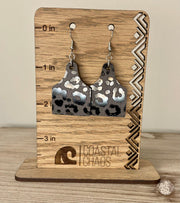 Smoke and Mirror Leopard Acrylic Dangle Earrings - Coastal Chaos LLC