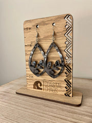 Smoke and Mirror Leopard Acrylic Dangle Earrings - Coastal Chaos LLC