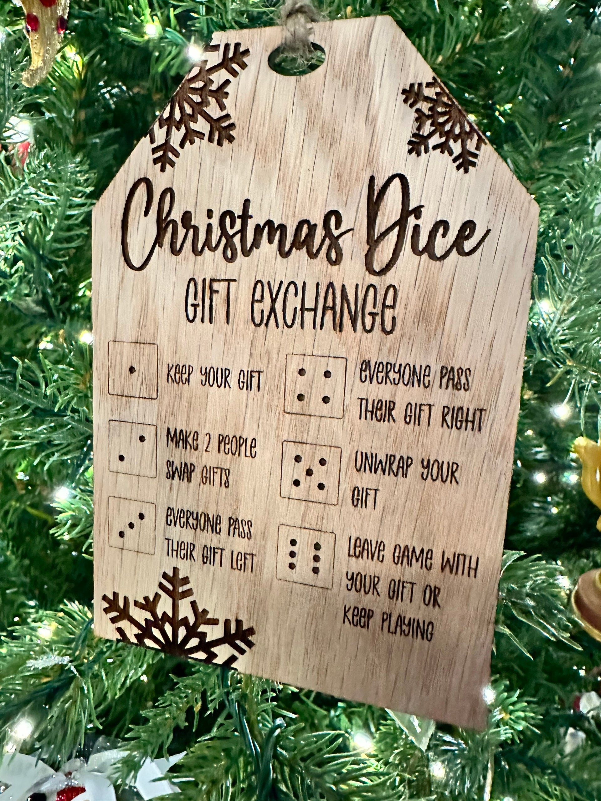 Christmas dice game, holiday party game, presents, gifts - Coastal Chaos LLC