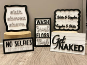 Fun bathroom tiered tray inserts - Coastal Chaos LLC