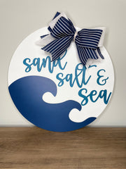 Sand salt and sea welcome sign - Coastal Chaos LLC