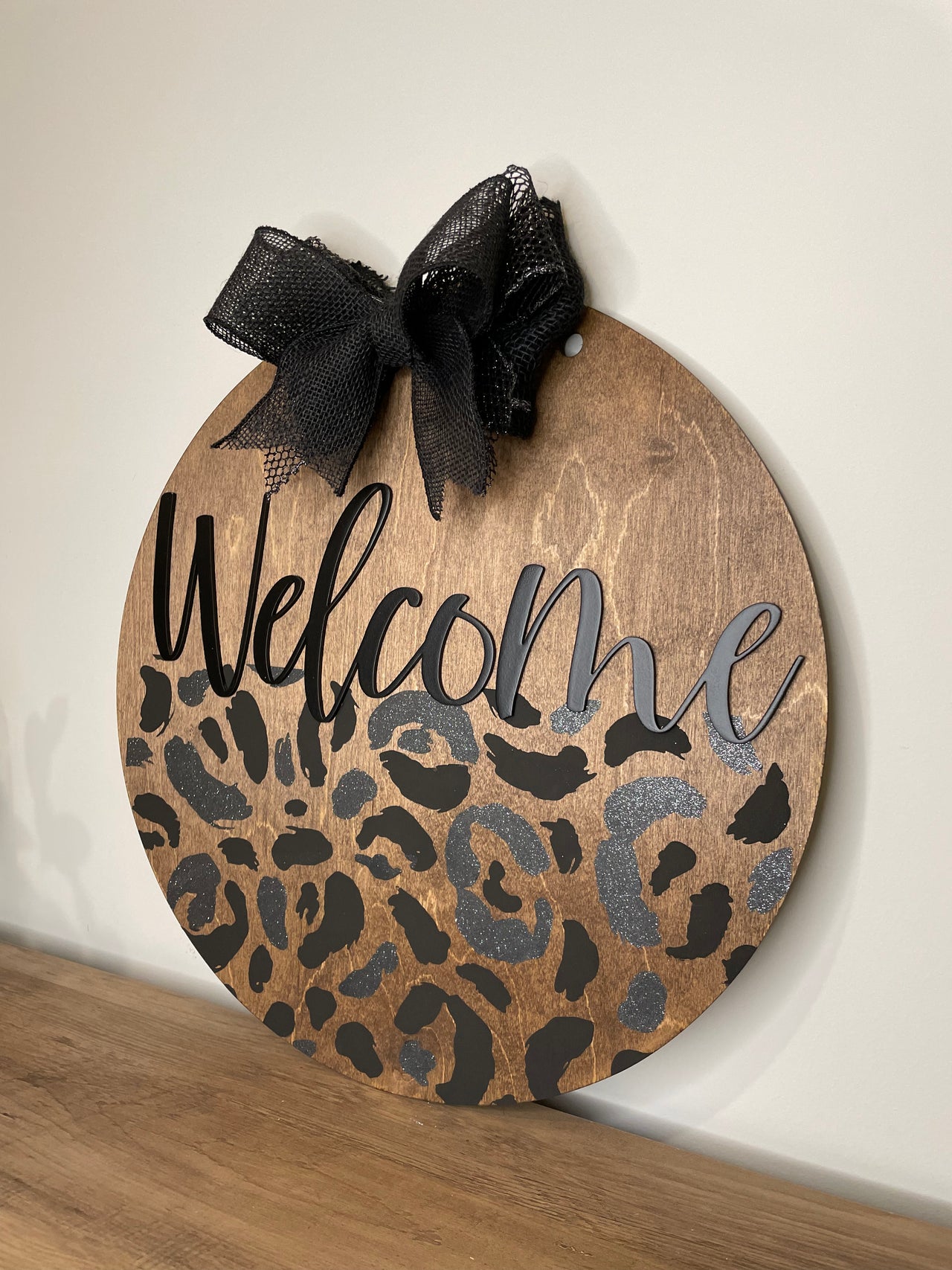 Leopard welcome sign - Coastal Chaos LLC